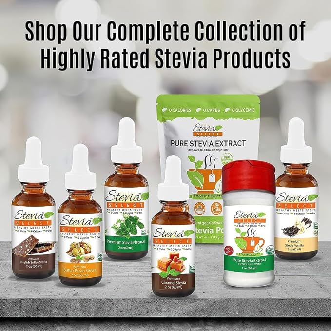 Stevia Select Organic Stevia Powder - Sugar Free Plant Based Pure Stevia Sweetener Stevia Extract Keto Sugar Substitute No Fillers Zero Calorie 1.25 Ounce