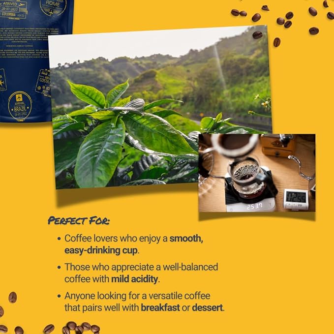 Passport Coffee Cinnamon Hazelnut ??Medium roast blend from Colombia & Central America. Sweet & nutty flavored with rich aroma. Premium whole bean coffee, 12oz Bag