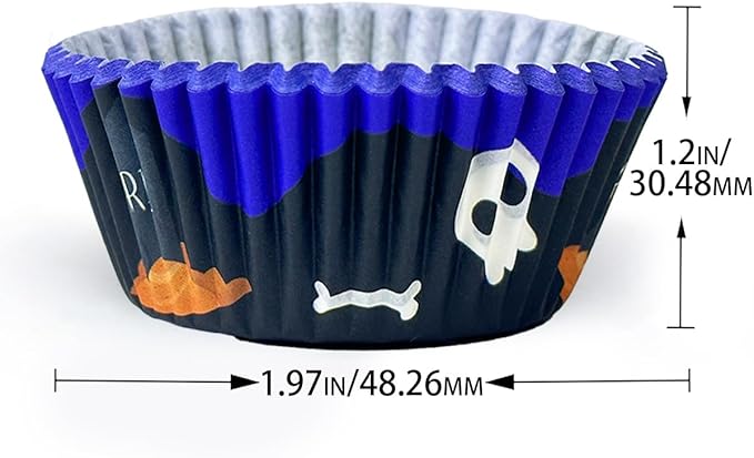 qiqee Halloween 300PCS Standard Cupcake Liners Cupcake Cups 6 Designs Halloween Potion Cupcake Papers Baking Cups Cupcake Wrappers (Medium Size)