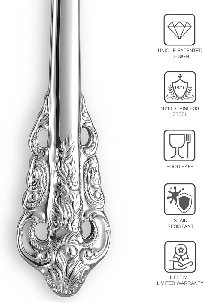 KEAWELL Luxurious 5.1-Inch Espresso Spoons Set - 6 Pieces - Mini Coffee Spoon, 18/10 Stainless Steel - Gorgeous Design with Exceptional Mirror Polished Finish (Silver)