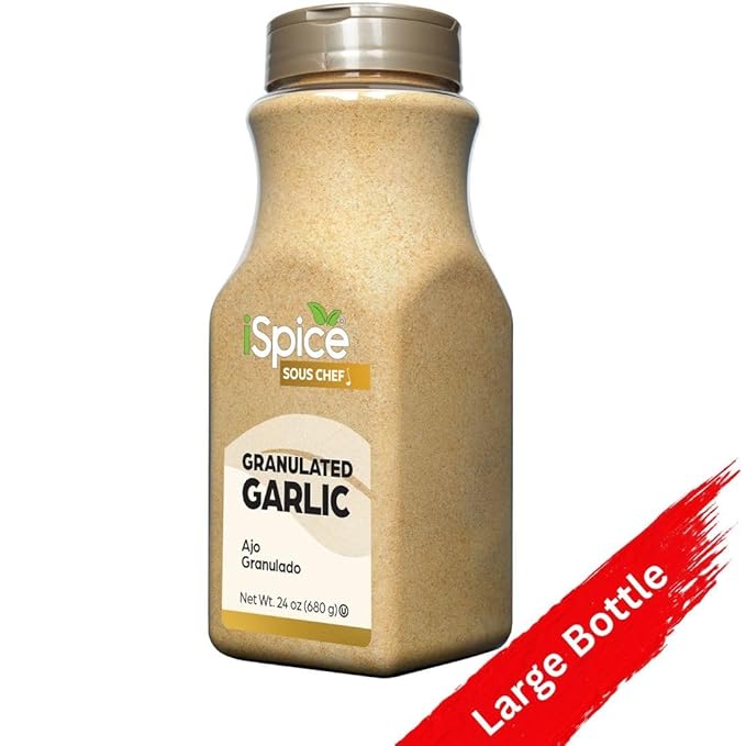 iSpice | Garlic Granulated | 24 oz | Bulk Size | Kosher | Rich Aroma (Garlic Granulated)