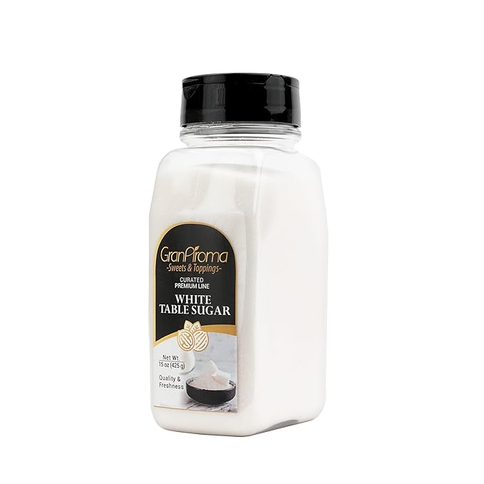 GranAroma White Table Sugar, Crystal Clear Sugar, Rich and Pure (15 Ounce)