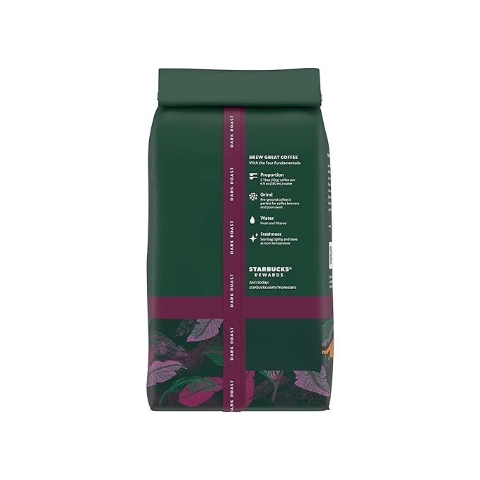 Starbucks Ground Coffee, Dark Roast Coffee, Sumatra, 100% Arabica, 1 bag (18 oz)