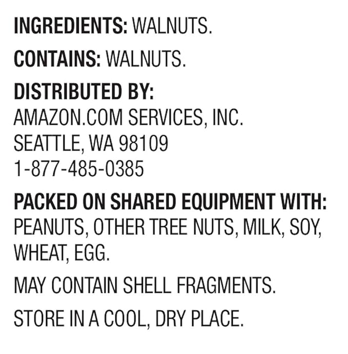 Amazon Brand - Happy Belly California Walnuts Halves and Pieces, 40 ounce
