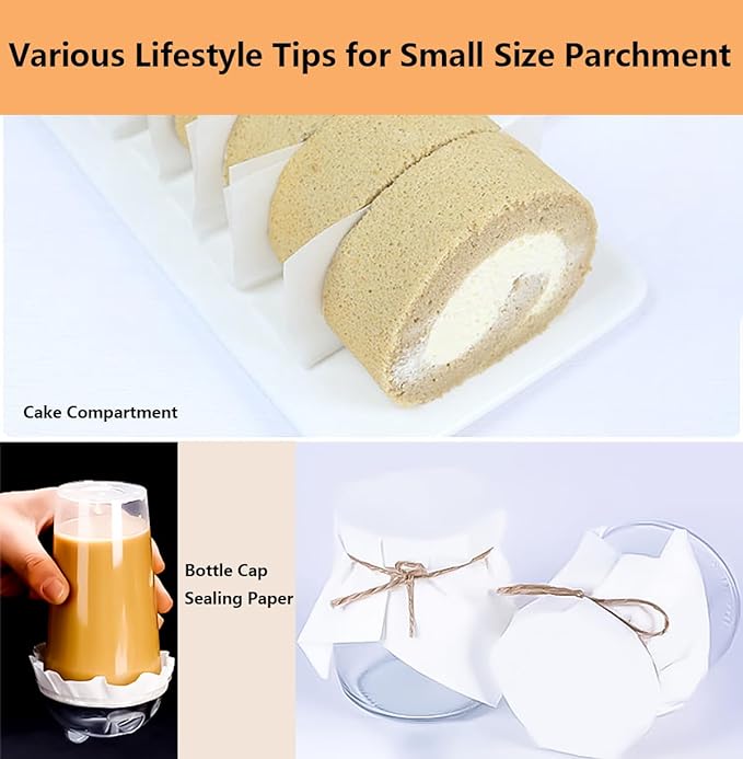 200Pcs 4" x 4" Parchment Paper Squares, Hamburger Patty Paper, Non-Stick Squares Wax Paper Sheets for Seperating Patty, Cookies, Baking, Wrapping Candies