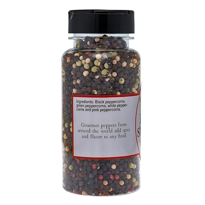 Olde Thompson Pepper Supreme, Whole Pepper Blend with White, Black, Pink, and Green Peppercorns, Refill for Pepper Grinders, 7.2 Ounce