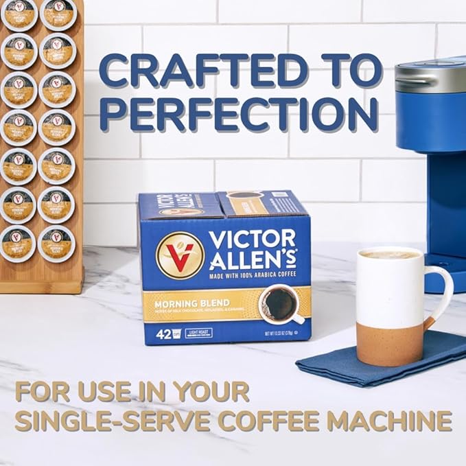 Victor Allen's Coffee Decaf Donut Shop Blend, Medium Roast, 200 Count, Single Serve Coffee Pods for Keurig K-Cup Brewers