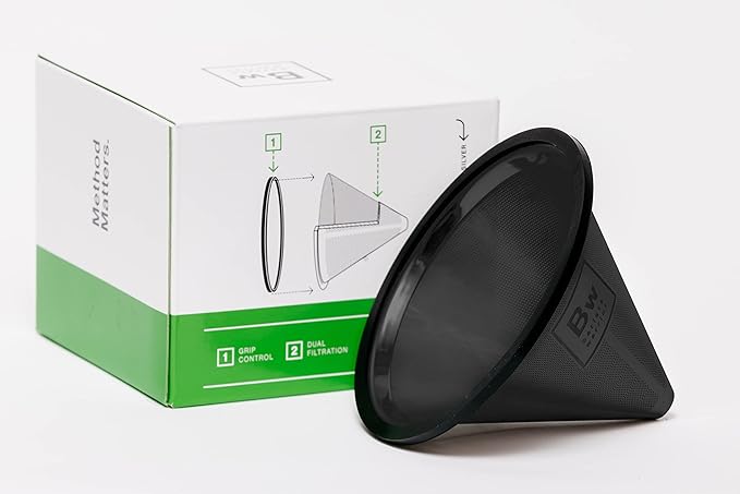 Barista Warrior Pour Over Filters ??Compatible with Chemex, Hario V60 & Popular Coffee Makers ??Reusable Stainless Steel ??Best Coffee Maker and Bar Accessories