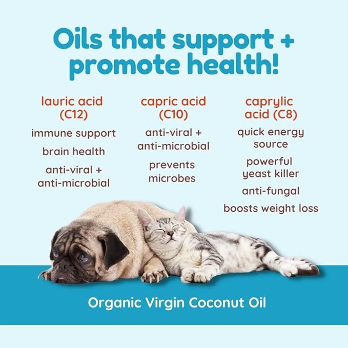 CocoTherapy (2 Pack) Organic Virgin Coconut Oil, 16 oz for Pets