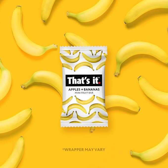 That???It. Fun Size Fruit Bars Variety Pack(50 Pieces, 10g Each) With Apples + Bananas, Apples + Cranberries, Non-GMO, Paleo and Kosher Friendly, Gluten Free Breakfast Snacks