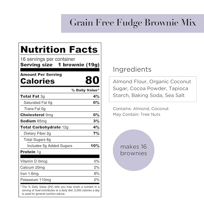 Stellar Eats Grain?멑ree Fudge Brownie Baking Mix | Gluten?멑ree, Dairy?멑ree, Plant?멊ased, Paleo?멑riendly, Naturally Sweetened with Coconut Sugar | Almond Flour-Based | 10.4 oz | 2 Pack
