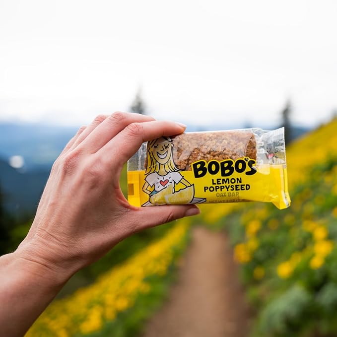 Bobo's Oat Bar Fruit Flavored Multipack, 4 Lemon Poppyseed and 4 Coconut, Great Tasting Healthy Snacks for the Whole Family (8, Fruit Multi)