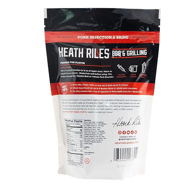Pork Injection & Brine, Heath Riles Meat Injector, Award Winning Pork Injector & Brine, Made in the USA