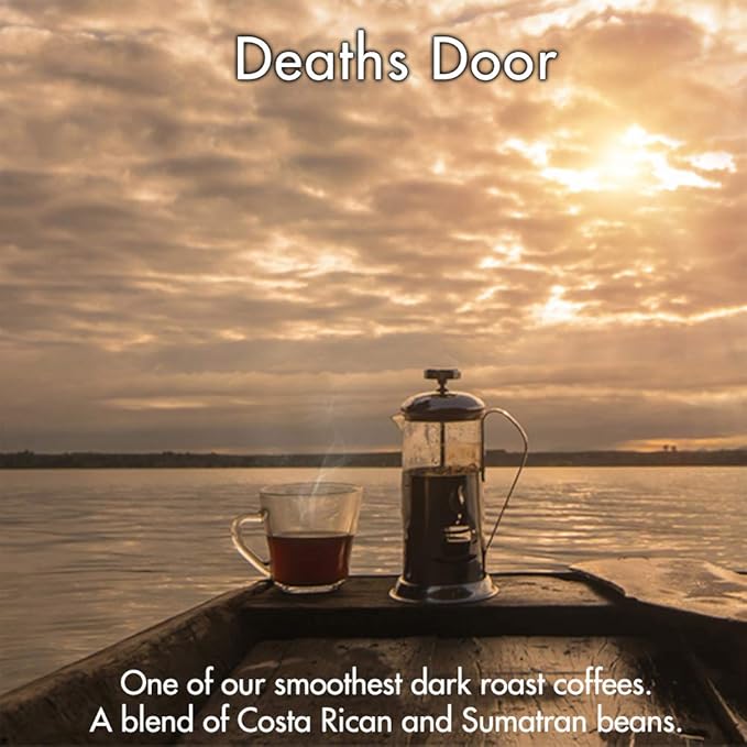 Door County Coffee, Death's Door, Dark Roast, Ground 20 oz Bag