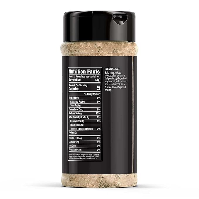 Kosmos Q The Best Garlic Jalapeno Rub, Garlic Jalapeno Pepper Seasoning & BBQ Dry Rub For Chicken, Shrimp, Wings, Salmon, Grilled Veggies & More, Bold Savory BBQ Spice Blend, 15.1 Oz Shaker Bottle