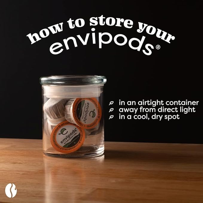 Fresh Roasted Coffee, Compostable envipods Variety Pack, Kosher, 72 Count, for Keurig K Cup Brewers | Not for use in Ninja or Hamilton Beach Brewers