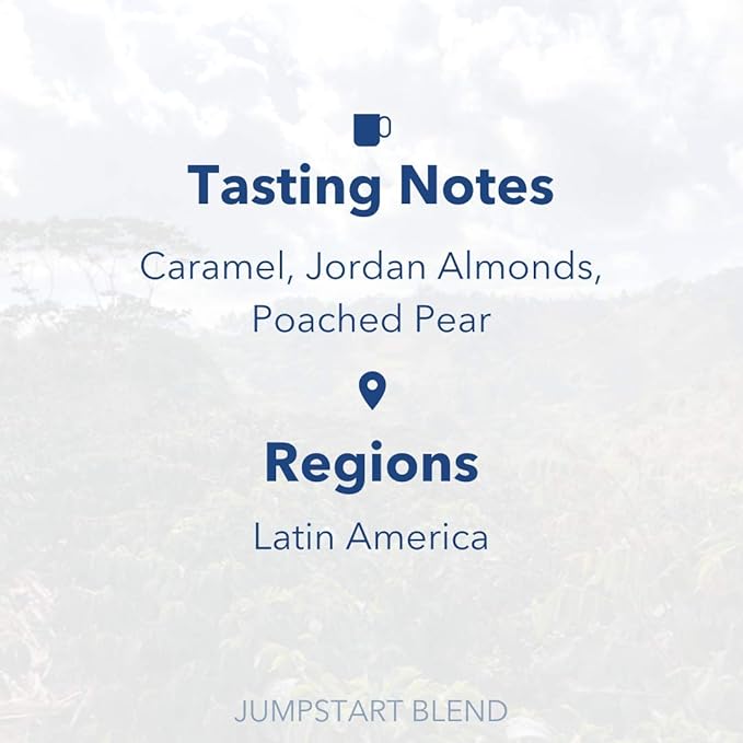 PARTNERS COFFEE ROASTERS - Whole Bean Coffee (Jumpstart - Medium-Light Roast) 12oz - Full Bodied & Packed With Flavor - Jordan Almond, Caramel, Poached Pear - Coffee Beans - Roasted in New York City