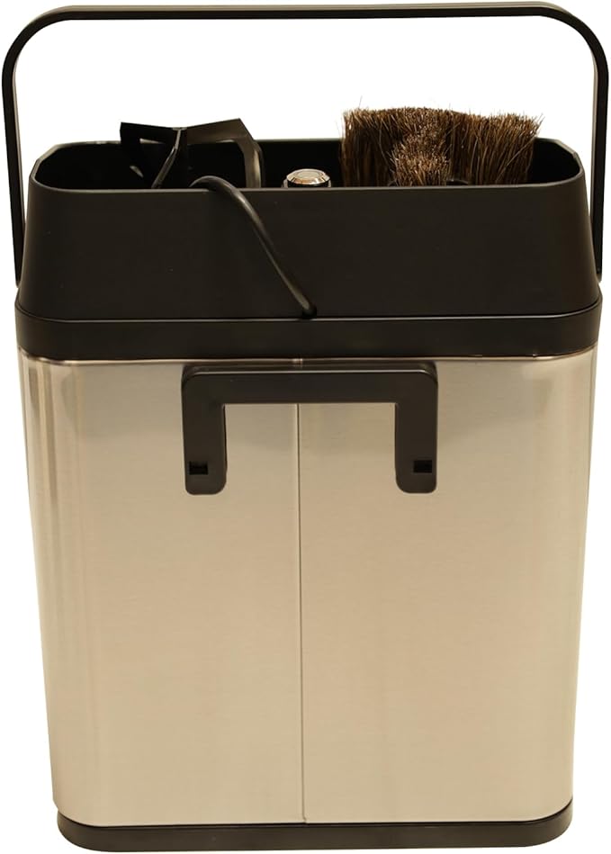 Electric Portafilter Cleaning Machine for 58mm - Knock Box Coffee Cleaner for Commercial & Home (Silver)