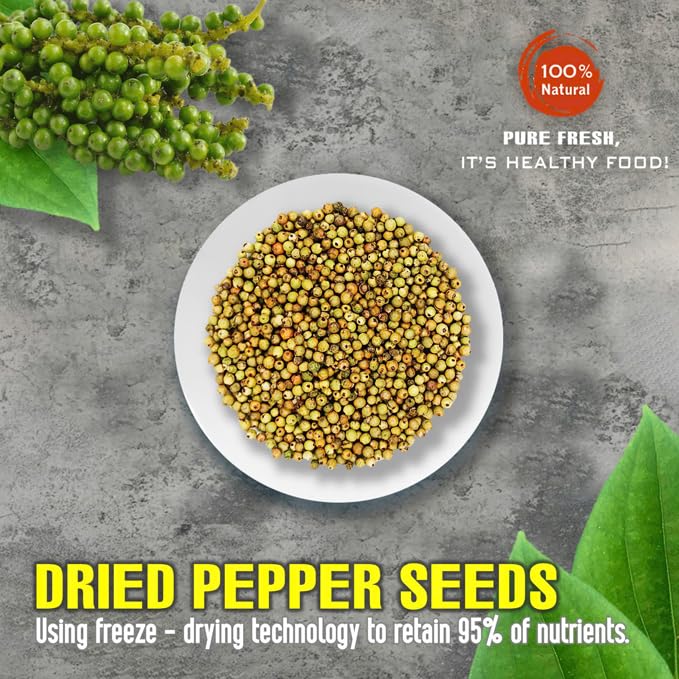 DRIED PEPPER COMS 2.47 Oz (70g) VIETFARMFOOD: Freeze-dried spice extract from 100% pure, Convenient Packaging. Long-term Preservation. Used for Processing Cooking, Baking, Salad Mixing, Soup, Sauces..