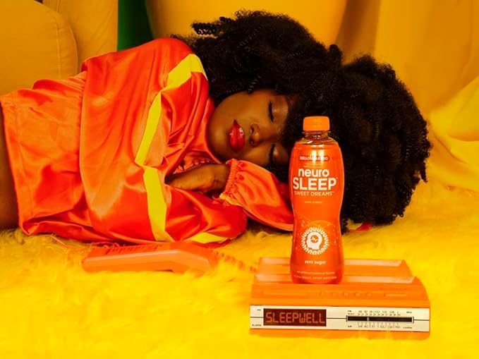 neuroSLEEP | Peach Apricot | Functional Beverage for Restful Sleep, Non-Carbonated, Vegan & Zero Sugar, 16.9 Fl Oz (Pack of 12)