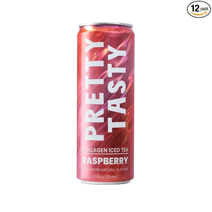 Pretty Tasty Radiance Collagen Tea - Beauty and Wellness - 10g Collagen Peptides Mix - 12 Pack (Raspberry Radiance)