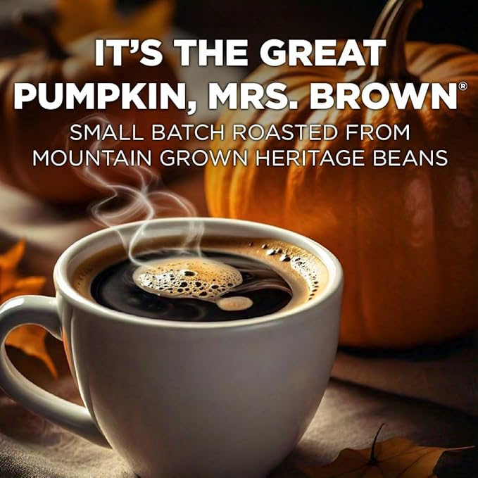 Maud's Pumpkin Spice Flavored Coffee Pods, 18 ct - 100% Arabica Medium Roast Coffee, Solar Energy Produced Recyclable Single Coffee Pods Compatible with Keurig K-Cup Brewers
