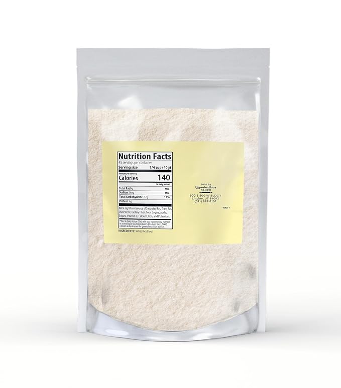 White Rice Flour By Unpretentious Baker, 4 lb, Cookies, Cakes, Muffins and Breads
