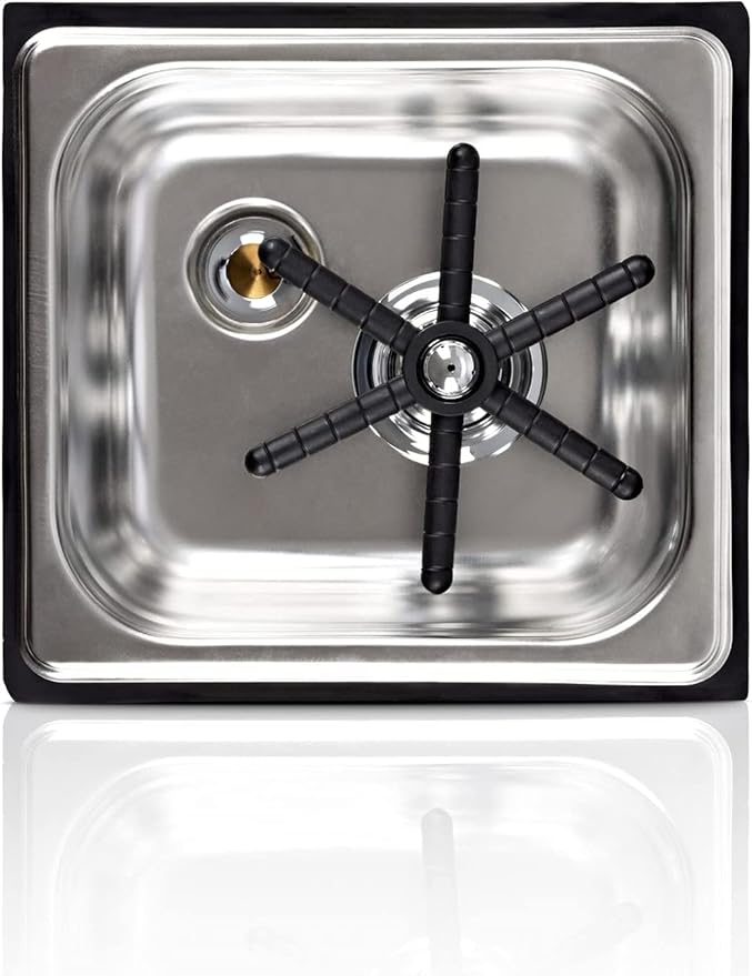 Coffee Armada Glass and Pitcher Rinser ??Stainless Steel ??High Pressure Auto Jet Washer Press ??Essential item for Professional Coffee Shops and Bars 7.3??x 6.9??x 4.5??"<div>