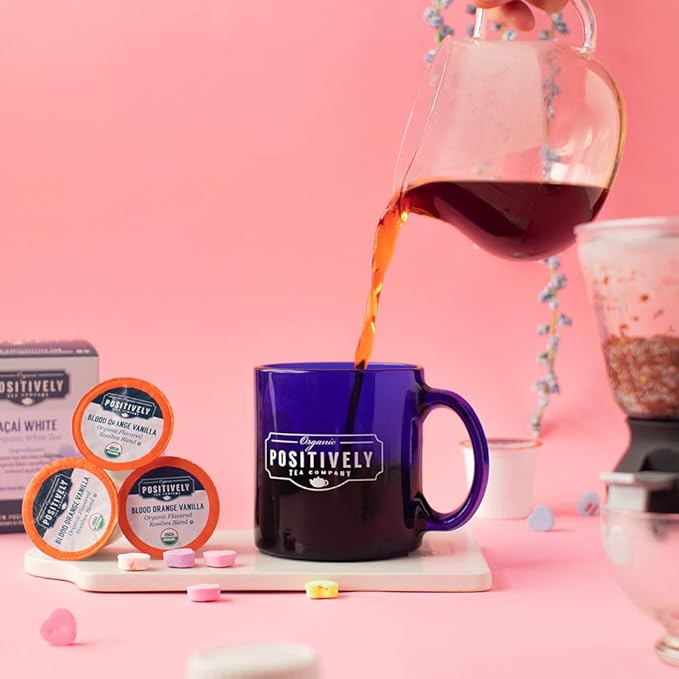 Organic Positively Tea Company, Blood Orange Vanilla Rooibos Tea, K-Cup Compatible, 24 Pods