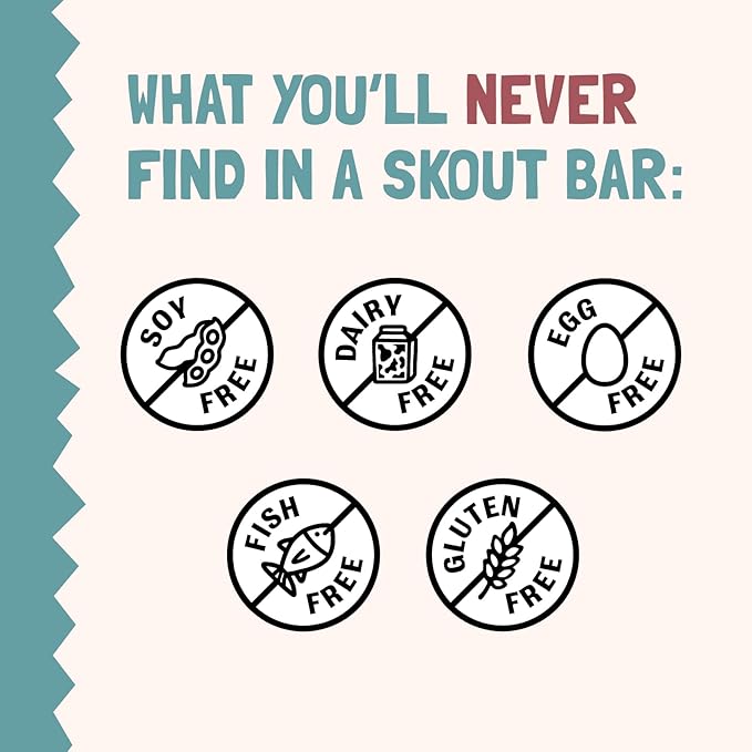 Skout Organic Almond Cookie Kids Snack Bars (18 Pack) | Organic Kids Snack Bars | School Snacks & Lunch Snacks | No Refined Sugar | Vegan & Paleo | Gluten, Dairy, and Grain Free