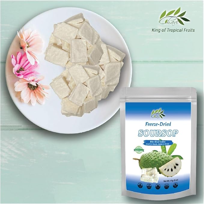 CHAVI Freeze-Dried Soursop - 2 Oz - Healthy 1 Ingredient Superfood - No Added Sugars or Preservatives - Non-GMO, Vegan, Gluten-Free