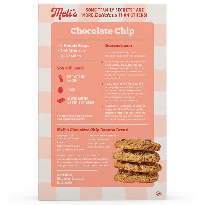 Meli?셲 Choco-Lot Gluten Free Cookie Mix, High Protein Baking Mix with Natural & Milk Chocolate Chips, Chocolate Chunks & Rolled Oats, Easy Bake Oven Mixes for Sweet Treats, 16oz Box,3-Pack