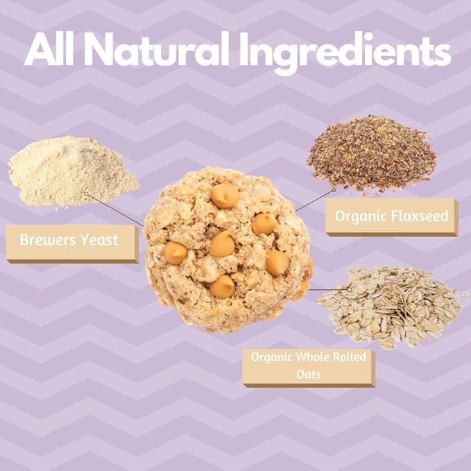 MilkBliss Lactation Cookies Mix- Oatmeal Peanut Butter Chip Breastfeeding Cookie Supplement Support for Breast Milk Increase- 15oz