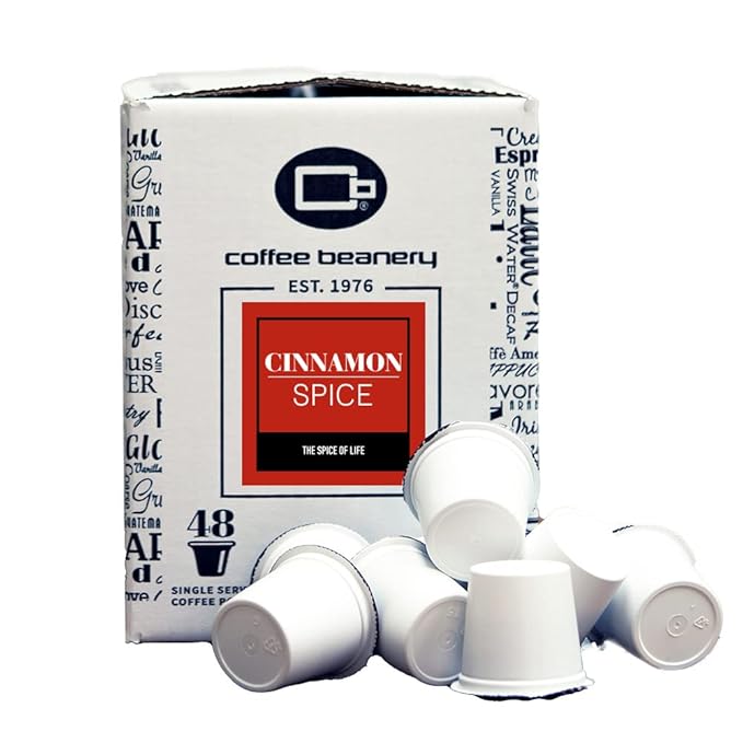 Cinnamon Spice Coffee Pods by Coffee Beanery | 192ct Bulk Flavored Coffee Pods Medium Roast Coffee