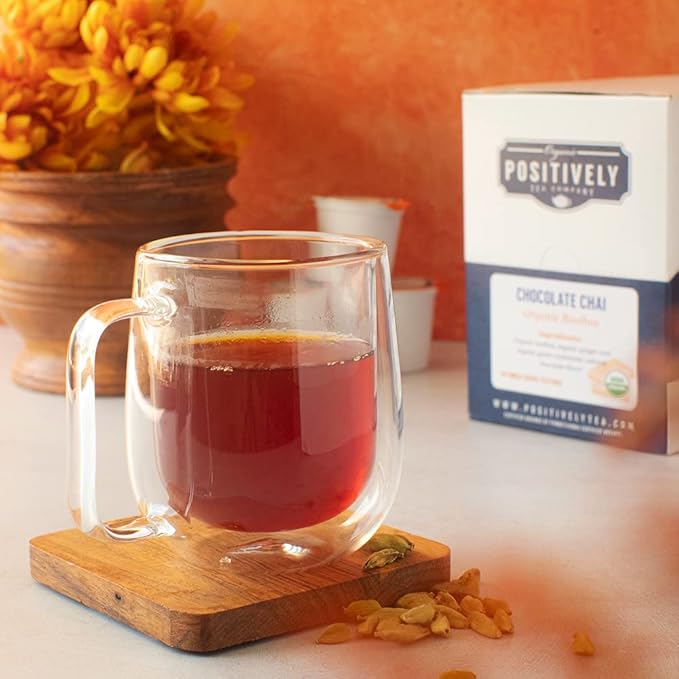 Organic Positively Tea Company, Chocolate Chai Rooibos Tea, K-Cup Compatible, 24 Pods