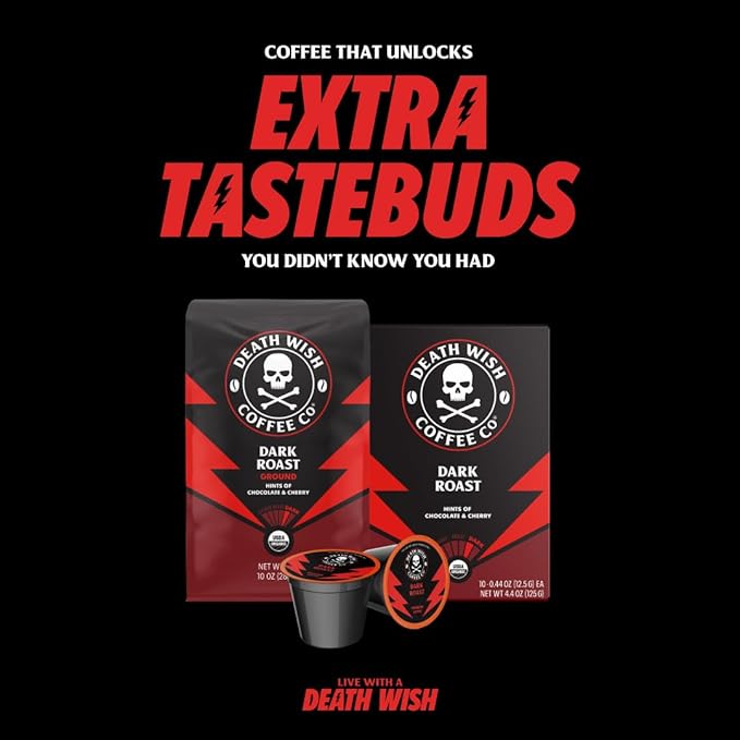 Death Wish Coffee - Single Serve Pods - Dark Roast Coffee Pods - (Pumpkin Chai, 30 Count)