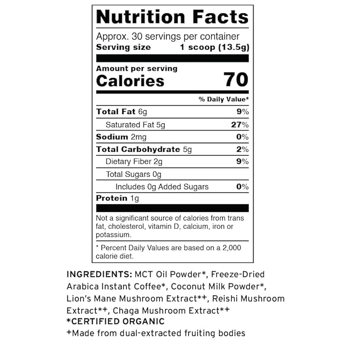 Terrasoul Superfoods Organic Cognitive Mushroom Coffee, 30 Servings, 14.29 Oz, Energize Your Morning and Boost Focus with Powerful Mushrooms, Compare to Ryze Mushroom Coffee