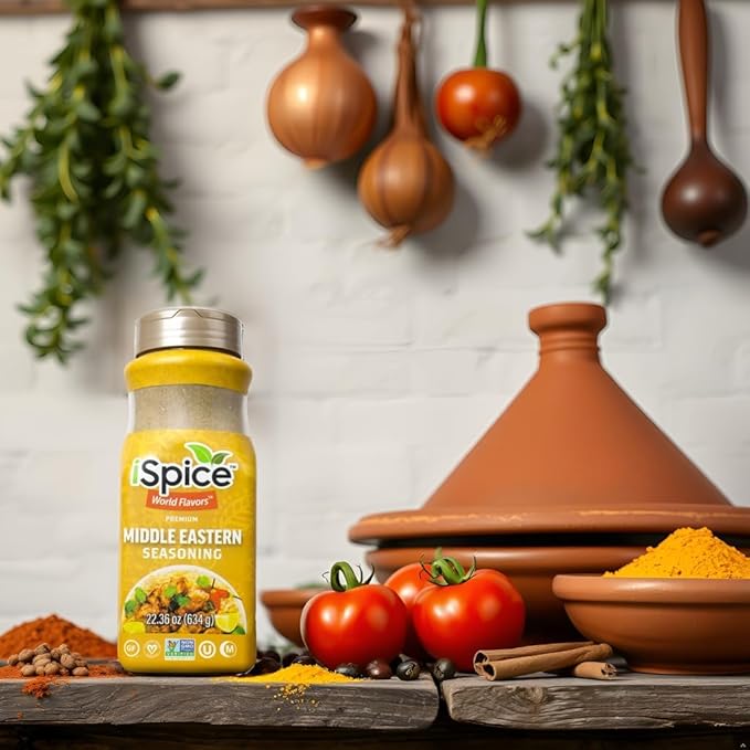 iSpice Blend | Middle Eastern Seasoning | 22.36 oz | Mixed Spice & Seasoning | Bulk Size | Halal | Kosher (Middle Eastern)