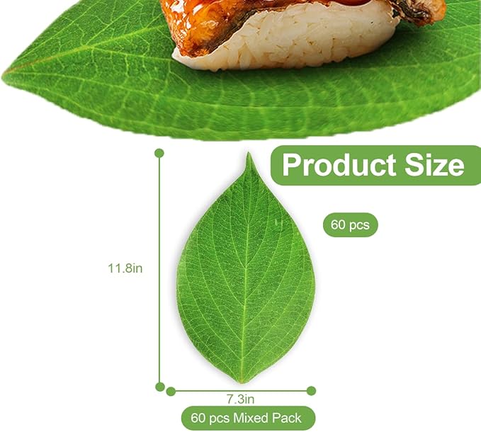 60 Pcs Decorative Spring Parchment Paper Leaves 12 Inch for Cheese & Charcuterie Boards, Holiday Tableware, Hawaiian Luau Party Serving Accessories