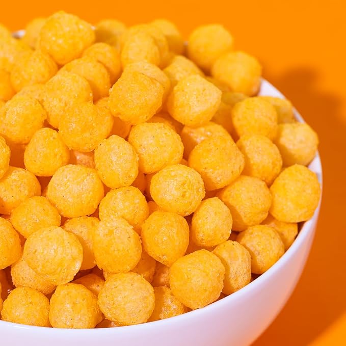 Heirloom Cheddar Cheese Balls by Pipcorn - 4.5oz 6 Pack - Gluten Free, Non-GMO Heirloom Corn, Organic Cheese, Non-Artificial, Preservative Free Snack