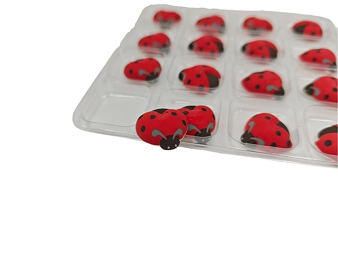 Edible 16pcs Insect Themed Ladybug Sugar Sprinkles Dessert sprinkles Cake Cupcake Toppers cookie Icing decorations for cake Decorating