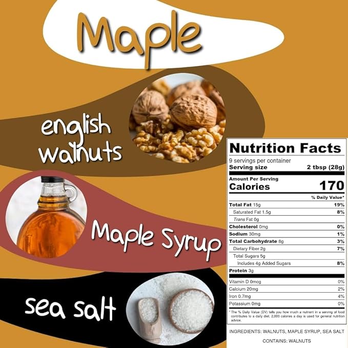Crazy Go Nuts Walnut Butter Variety Pack - Plain w/Seal Salt, Maple, Oatmeal Cookie - Healthy Snacks, Keto, Vegan, Low Carb, Gluten Free, Superfood - Natural, Non-GMO, Omega 3 Fatty Acids (3-Pack)