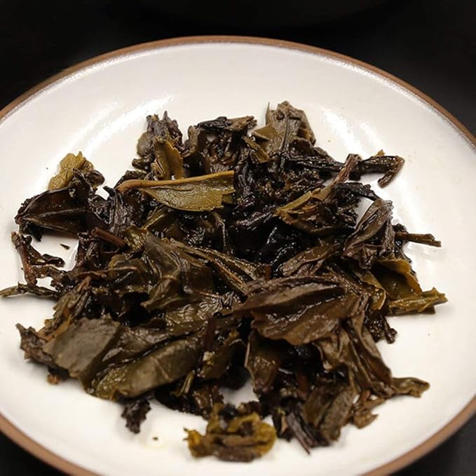 FullChea - 2022/2023 Fucha Tea Brick - Dark Tea Loose Leaf - Golden Flower Tea - Heicha From Hunan Anhua - Aids Digestion - 11.21oz / 318g