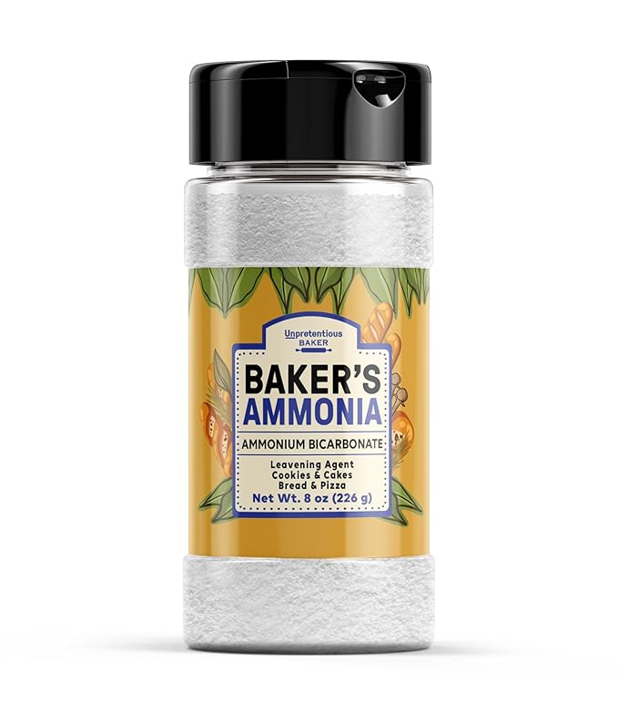 Unpretentious Baker's Ammonia (8 oz), Ammonium Bicarbonate, Traditional Leavening Agent