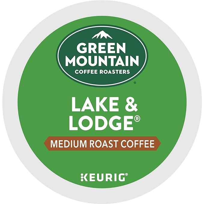 Green Mountain Coffee Roasters Lake and Lodge Blend Keurig Single-Serve K-Cup pods, Dark Roast Coffee, 60 Count (6 Packs of 10)
