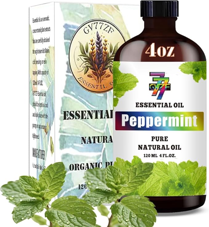 Peppermint Essential Oil (4 oz/120 ml) ??Peppermint Oils for Aromatherapy, diffusers, humidifiers, Home fragrances, DIY Skincare, soap Making, DIY Candle, Relaxation, Yoga, and Meditation