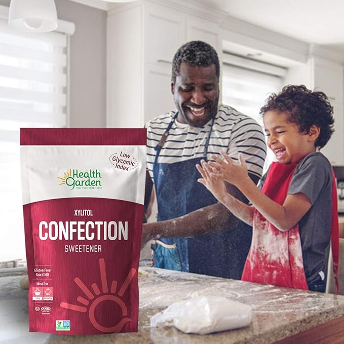 Health Garden Birch Xylitol Confection Sweetener - Non GMO - Kosher - Made in the U.S.A. - Keto Friendly (14 oz x2)