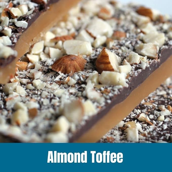 Door County Coffee Almond Toffee Flavored Ground - 10 oz Bag | Flavored Ground Medium Roast - 100% Specialty Arabica - Flavored Gourmet - Almond Toffee