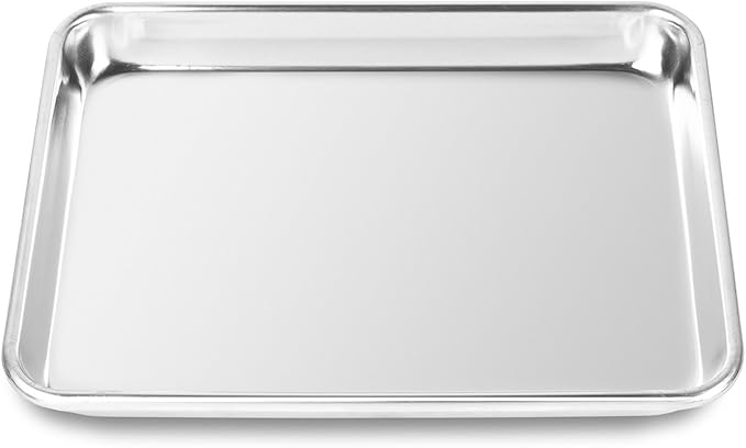 Last Confection 12 Cookie Baking Sheets 9" x 13" - Small Rimmed Aluminum Jelly Roll Trays - Quarter Sheet Pans