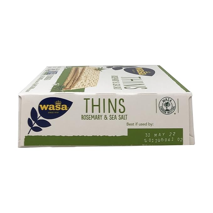 Wasa Flatbread Thins Crackers, Rosemary and Sea Salt, 6.7 Ounce (Pack of 1)